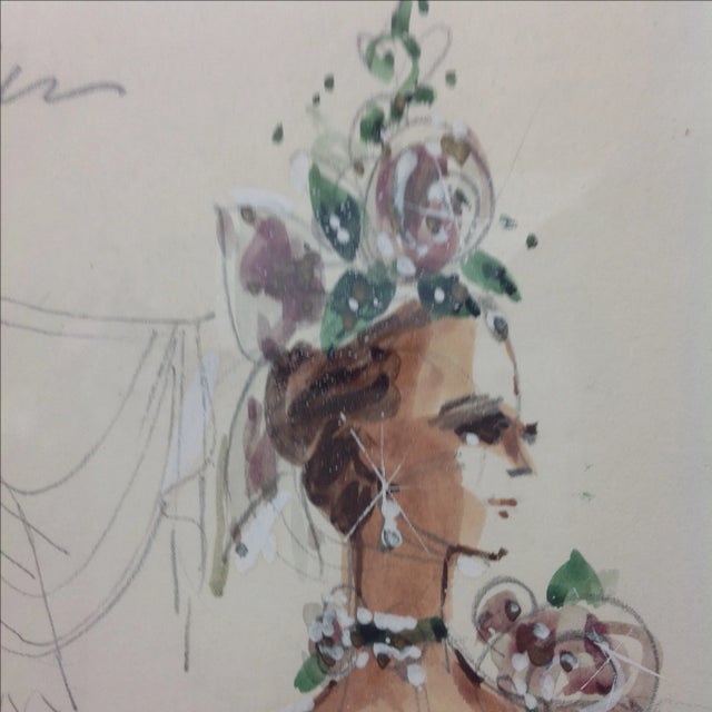 1990s Original Winn Morton Gown Design "Rose Garden" For Sale - Image 5 of 7