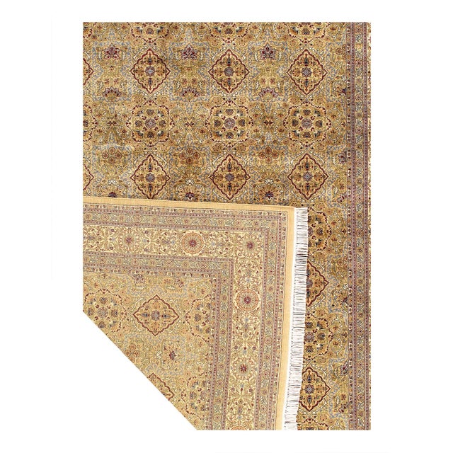 Traditional Persian Fine Hand Knotted Tabriz Design 8'1'' X 10'1'' For Sale - Image 3 of 3