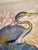 Asian Vintage Blue Heron Lotus Framed Print For Sale - Image 3 of 4