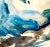 Small Abstract Ocean Watercolor in Blues and Natural Colors by Michele Zuzalek For Sale - Image 4 of 8