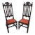 Antique Hall Chairs Walnut Dining Accent Pair For Sale