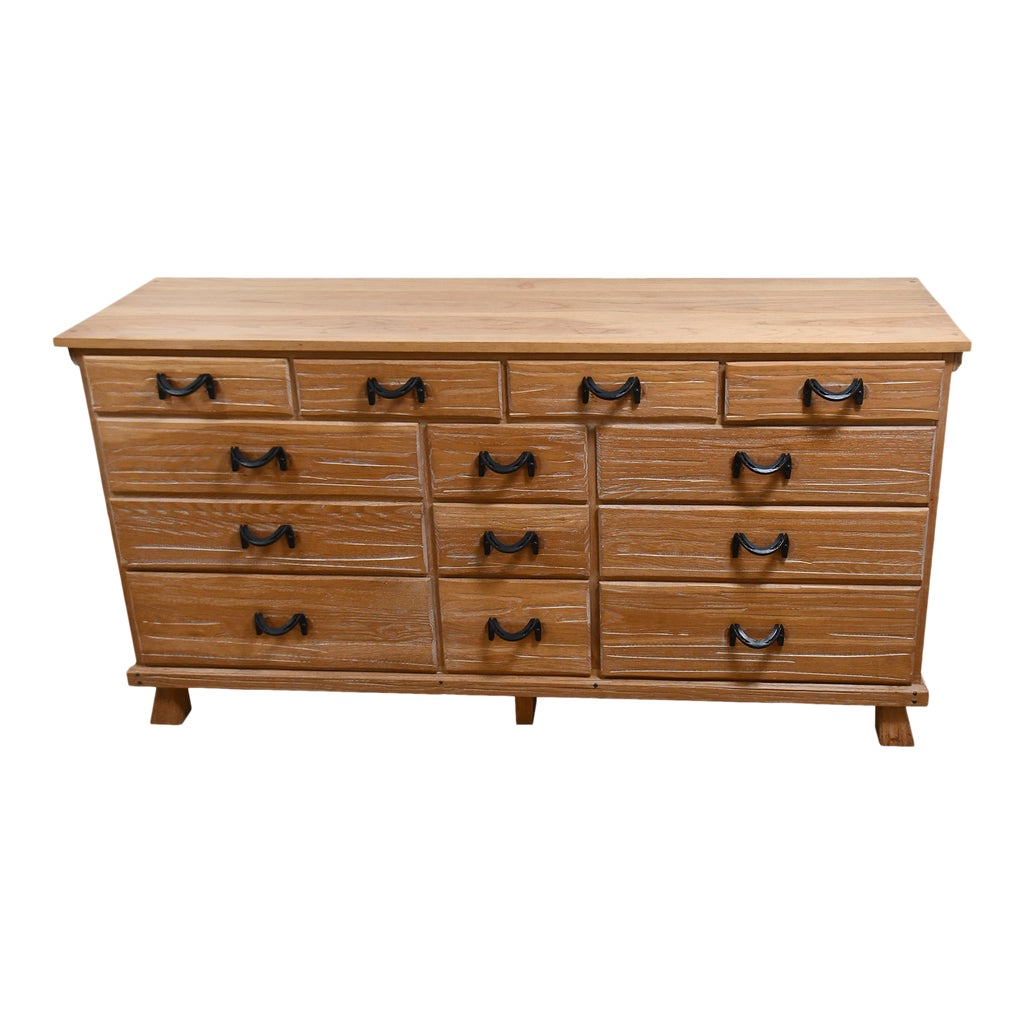 1960s A. Brandt Ranch Oak 13-Drawer White Oak Dresser | Chairish