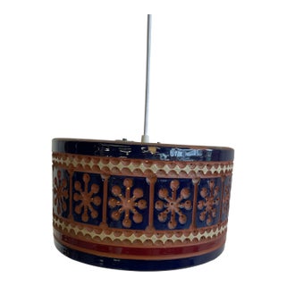 1980s Beaumont & Martha Mood Flush Mount Ceramic Light Fixture For Sale