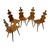 Brown Brutalist Tyrolean Chairs, 1970s, Set of 5 For Sale - Image 8 of 10