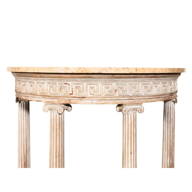 Traditional Antique Greek Key Demilune For Sale - Image 3 of 5