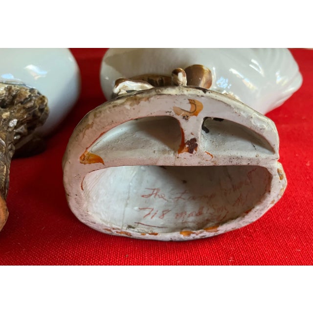 Large 18th Century Chinese Export Porcelain Cockerels or Roosters on Fitted Carved Wood Bases - a Pair For Sale - Image 10 of 13