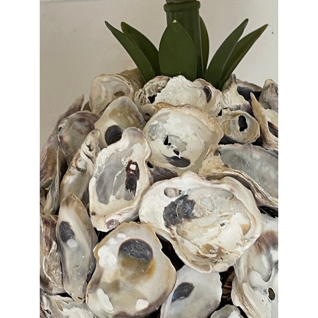 1970s Coastal Grotto Oyster Shell Pair of Lamps For Sale - Image 5 of 5