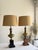 1970s Pair of Neoclassical Brass Urn Table Lamps on Wood Bases With Linen Shades in Style of Maison Jansen / James Mont For Sale - Image 12 of 12