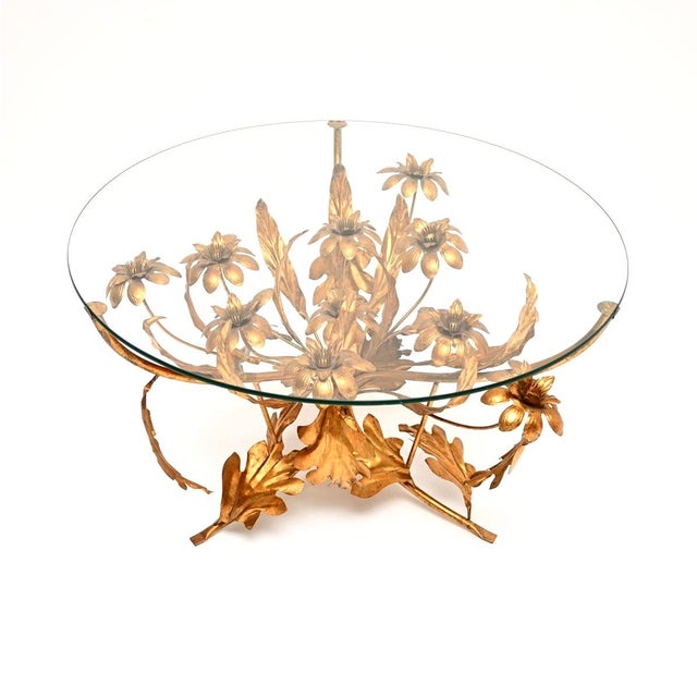 Vintage Gilt Metal Coffee Table by Hans Kogl, 1960 For Sale - Image 4 of 11