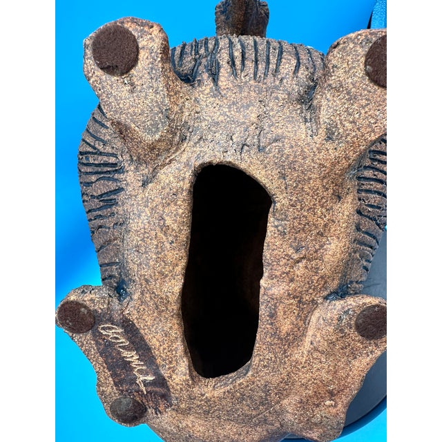 Rare Signed Raul Coronel Ceramic Lion Sculpture Monumental Mid-Century 1960s For Sale - Image 15 of 17
