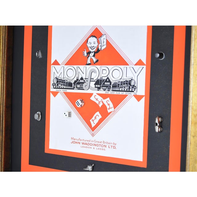 Contemporary A Vintage Great Britain Monopoly Shadowbox For Sale - Image 3 of 6