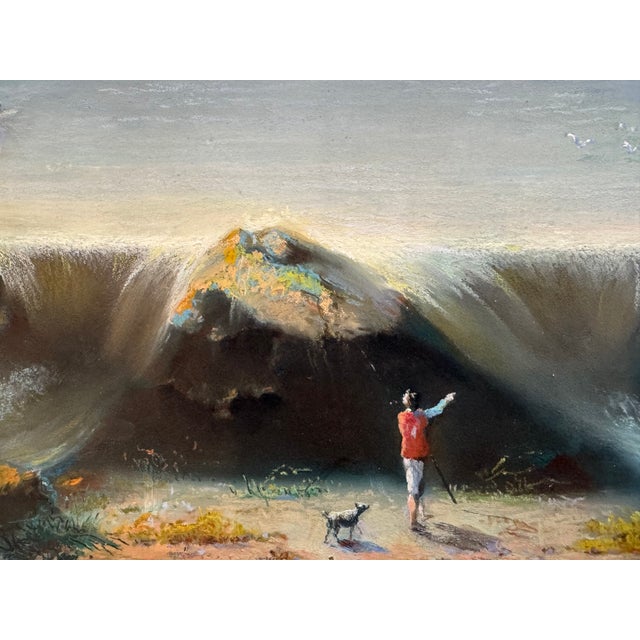 Landscape Composition, 1869, Pastel, Framed For Sale - Image 3 of 14