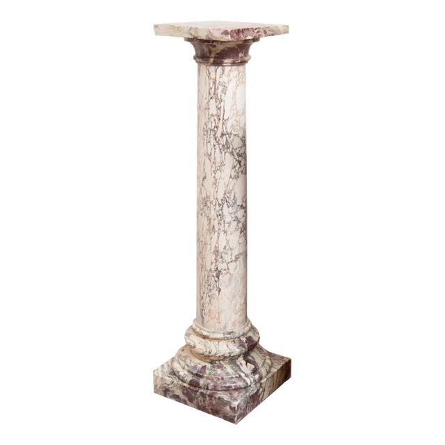 Fiordipesco Marble Roman Column, Early 19th Century For Sale