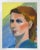 Mid-Century Modern Vintage Mid 20th Century Modernist Portrait of Woman Painting For Sale - Image 3 of 3