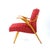 Mid-Century Czechoslovakian Armchair in Original Red Fabric and Blonde Wood, 1960s For Sale - Image 10 of 13