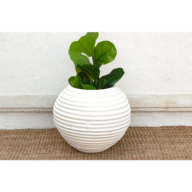 Ceramic Sculptural Greek Sphere Shaped Planter For Sale - Image 7 of 7