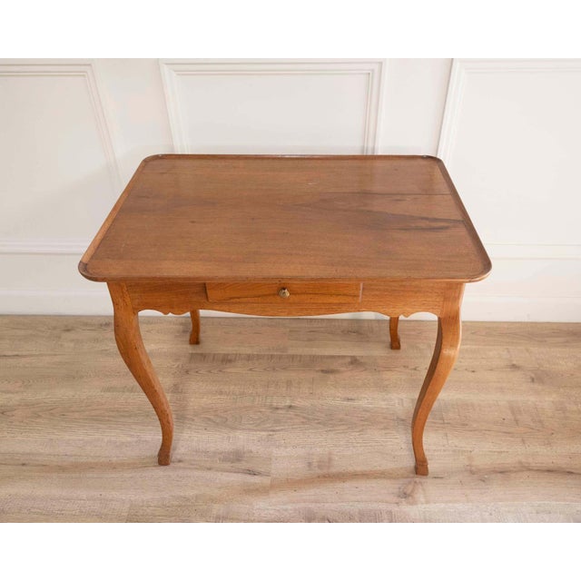 Wood French Walnut Cabaret Table with Frieze Drawer, Late 18th Century For Sale - Image 7 of 9