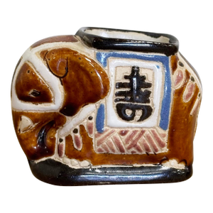 Vintage Ceramic Elephant Toothpick or Matchstick Holder