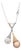 18 Karat Gold Fancy White Yellow Diamond 0.60 Carat White Golden Pearls Pendant For Sale