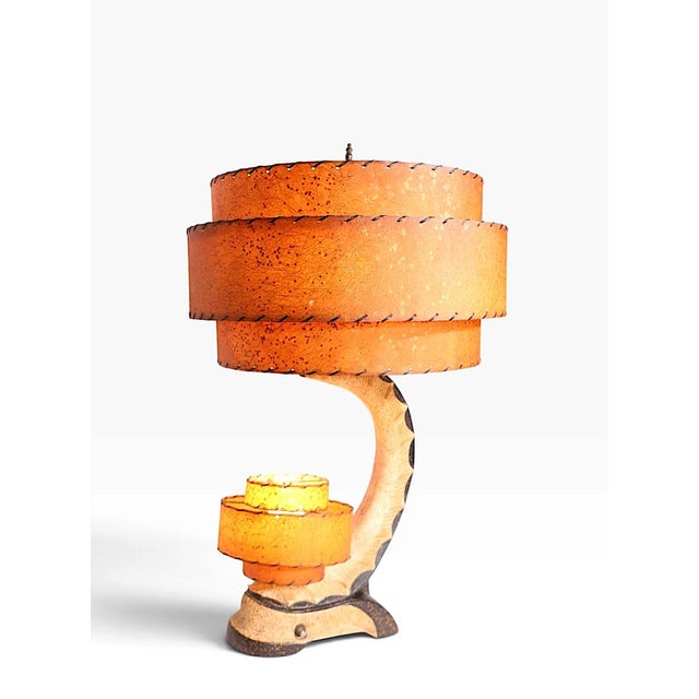 Mid-Century Modern 1950s Mid-Century Modern Plaster Table Lamp For Sale - Image 3 of 16