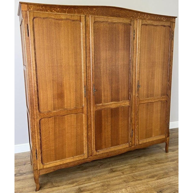 Vintage French Wardrobe in Oak For Sale - Image 12 of 12