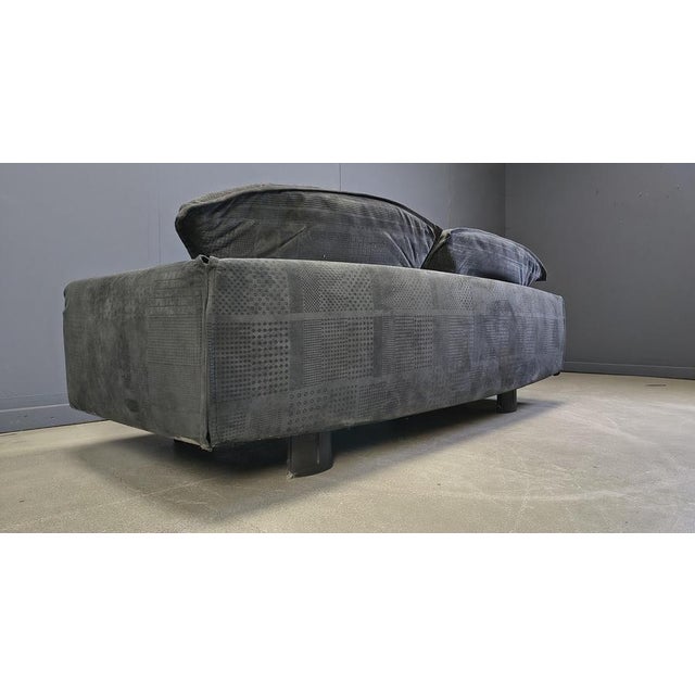 1980s Vintage Velvet Sofa by Saporiti Italia, 1980s For Sale - Image 5 of 15