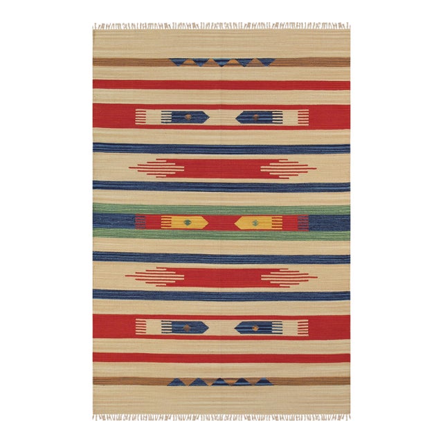 Pasargad Home Kilim Beige Cotton Area Rug-10' 0" X 10' 0" For Sale