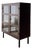 Mid-Century Display Cabinet in Dark Wood and Glass For Sale