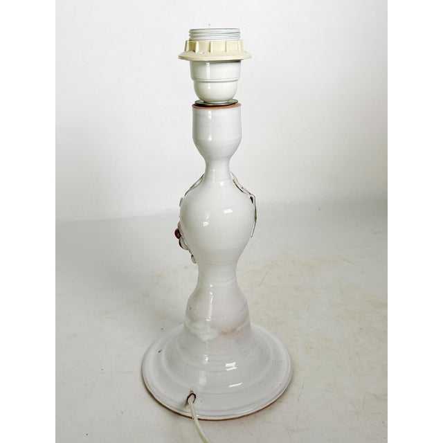 White Ceramic Table Lamp, France, 1980s For Sale - Image 12 of 13