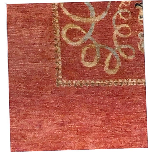 Red Floral Art Nouveau Style Area Rug 8′ × 9′9″ Chairish