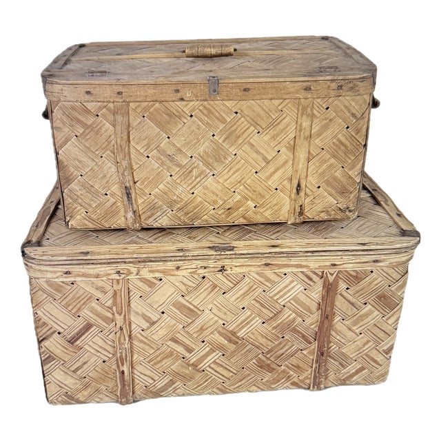 Allmoge Spankörbe Basket Set, 1890s, Set of 2 For Sale