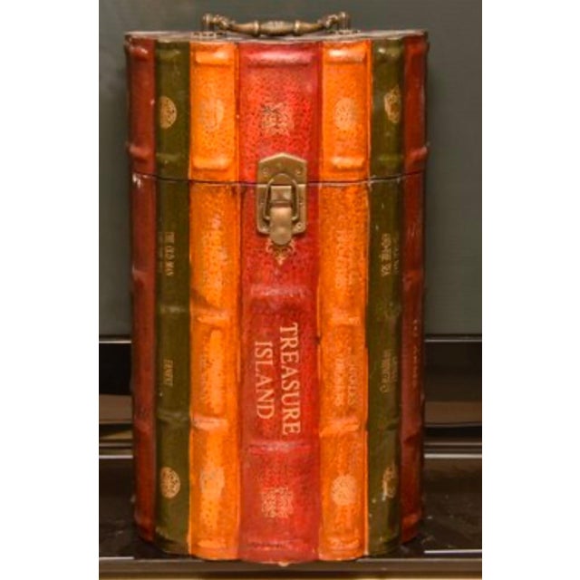 Vintage wood faux book wine bottle box disguised as a classic literary stack. This decorative box is perfect for wine or...