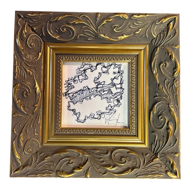 Contemporary Original Wayne Cunningham Abstract Pen and Ink Drawing For Sale