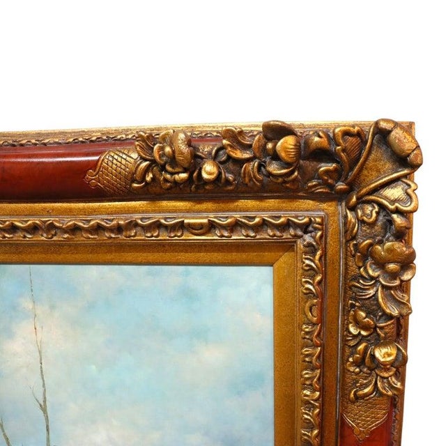 Blue Monumental Vintage Master Copy After Cesare-Auguste Detti’s Sounding of the Horn For Sale - Image 8 of 14