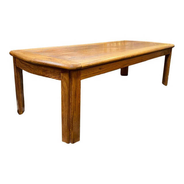 Mid Century Modern 60’s Long Solid Oak Coffee Table Chairish