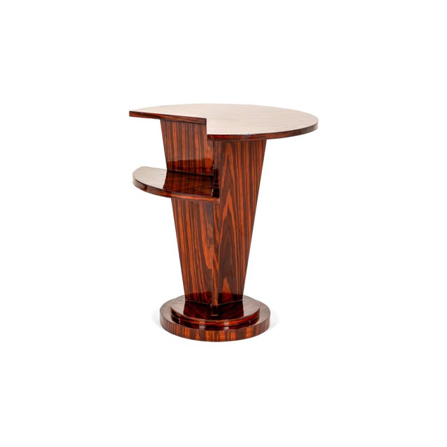 Brown Art Deco Indian Rosewood Side Tables or Nightstands, Set of 2 For Sale - Image 8 of 14