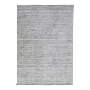 Modern Apadana's Groove Bamboo/Silk Handmade Gray Rug