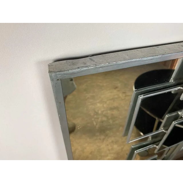 Vintage Mirror in Steel, 1970s For Sale - Image 4 of 13