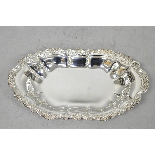 Mid 20th Century International Silver "Countess" Silver Plated Trinket Nut Dish Serving Platter For Sale - Image 9 of 11