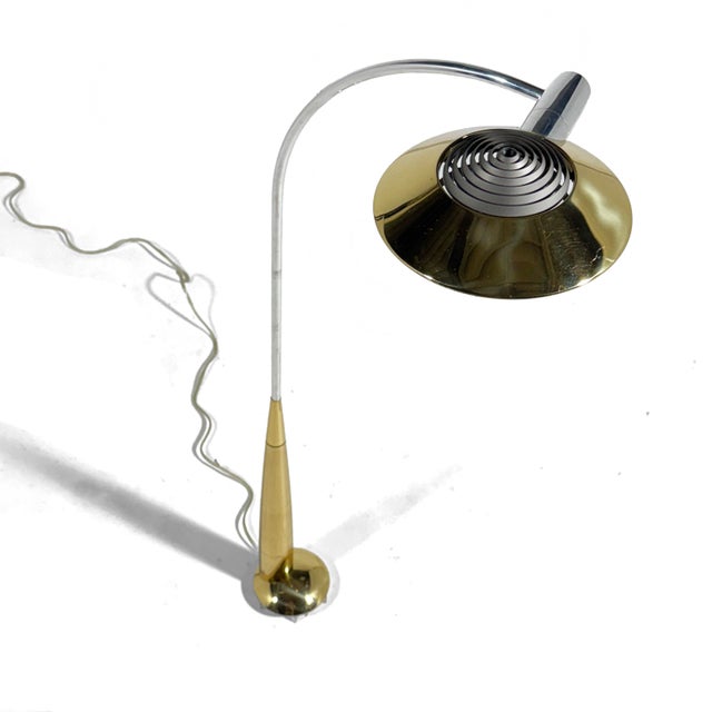 Brass Cedric Hartman 91 Co Floor Lamp in Brass and Stainless Steel For Sale - Image 8 of 12