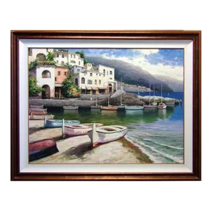 David S. Kim "Mediterranean Village" Original Oil Painting Signed