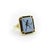 Modern 1990s 18k Gold Josephine Baker Banded Agate Intaglio Ring With Enamel and Rubies, Size 7 For Sale - Image 3 of 13