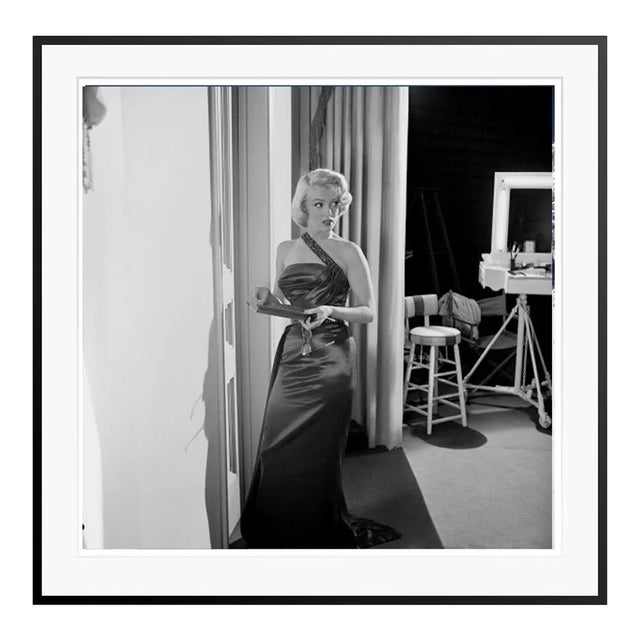 Marilyn Monroe on the Set of "How to Marry a Millionare" Black Framed Archival Pigment Print For Sale