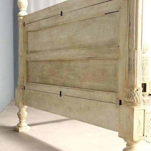 Double Bed in Carved Wood For Sale - Image 9 of 11