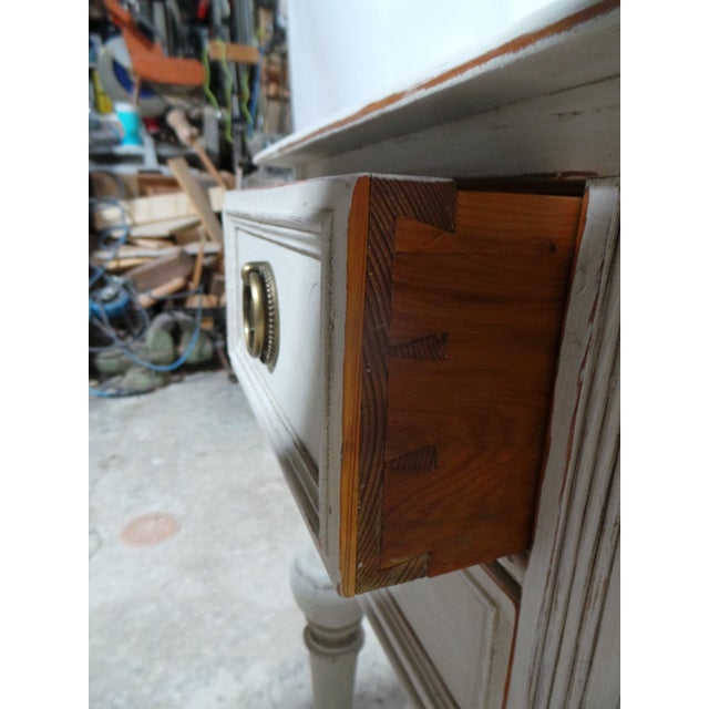 Swedish Gustavian Style 5 Drawer Console Table For Sale - Image 10 of 11