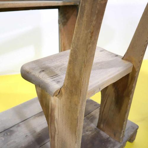 Double Wooden School Desk with Integrated Seats For Sale - Image 9 of 11
