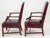 Early 20th Century Pair of George II Style Tallback Library Armchairs For Sale - Image 5 of 12