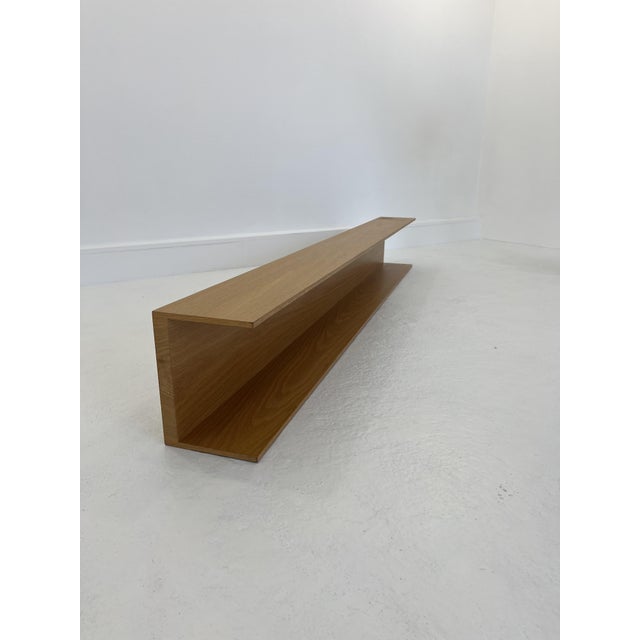 Brown Large Floating Teak Wall Mounted Shelf attributed to Walter Wirtz for Wilhelm Renz, 1969 For Sale - Image 8 of 8