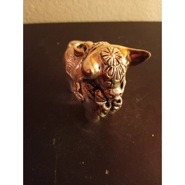 Metal 1970s Silver Plated Bull Figurine For Sale - Image 7 of 7