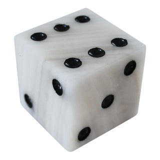 Vintage Mexican Stone Dice Paperweight For Sale